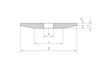 Круг абразивный профиль 03
